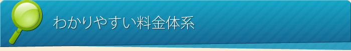 わかりやすい料金体系